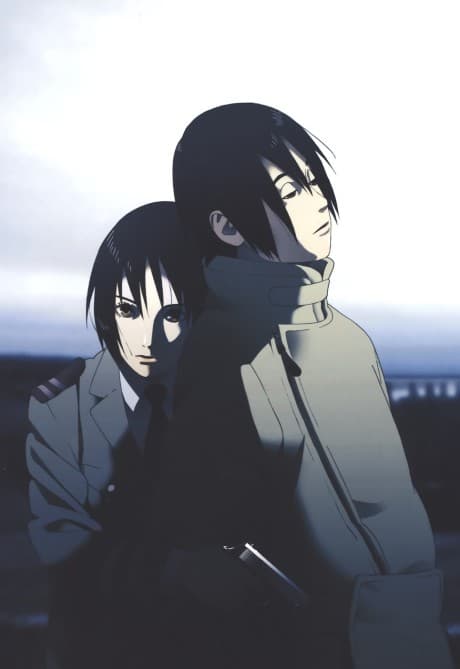 Pôster oficial do anime The Sky Crawlers: Eternamente em português