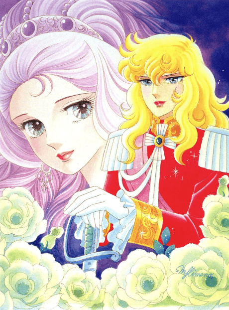 Pôster oficial do anime A Rosa de Versalhes em português