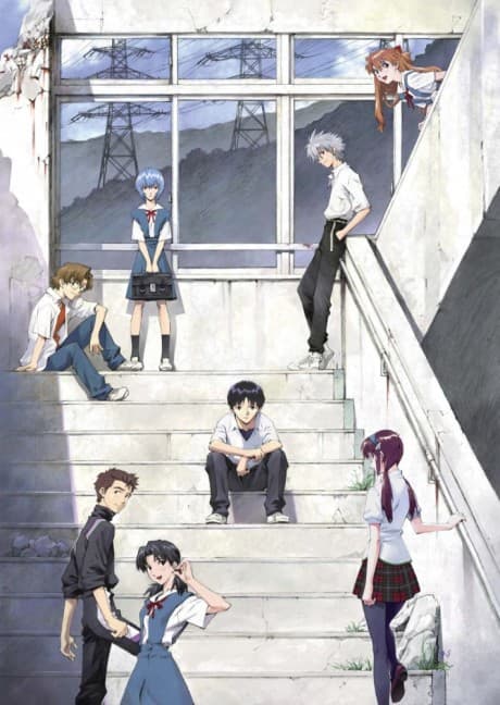 Pôster oficial do anime Evangelion: 2.22 Você (Não) Pode Avançar em português
