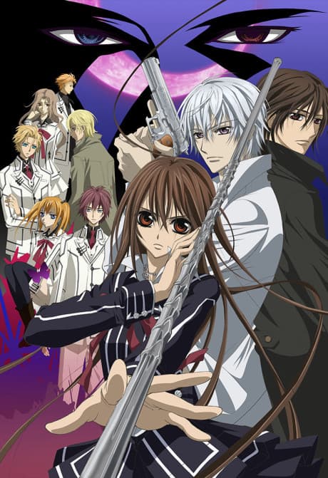 Pôster oficial do anime Vampire Knight em português