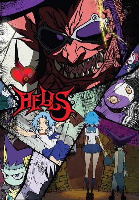 Pôster oficial do anime Hells Angels em português