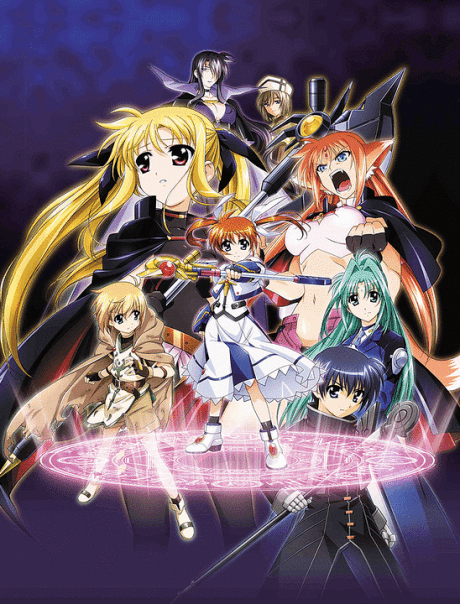 Pôster oficial do anime Mahou Shoujo Lyrical Nanoha: Filme em português
