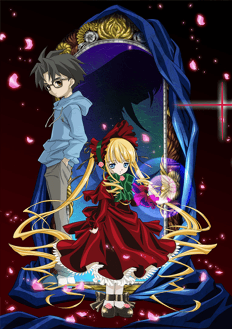 Pôster oficial do anime Rozen Maiden em português