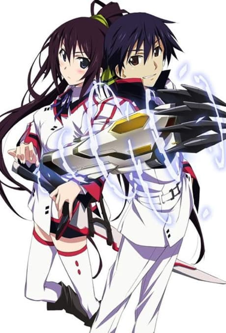 Pôster oficial do anime IS: Infinite Stratos em português