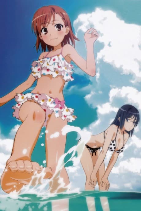 Pôster oficial do anime Toaru Kagaku no Railgun: Entenka no Satsuei Model mo Raku ja Arimasen wa ne. em português