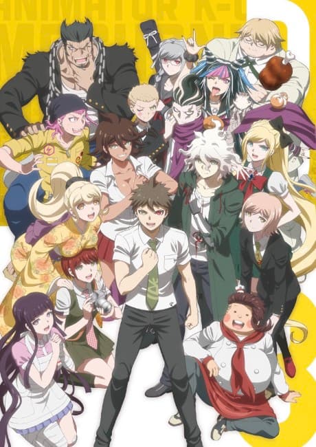 Pôster oficial do anime Danganronpa 3: The End of Kibougamine Gakuen - Zetsubou-hen em português