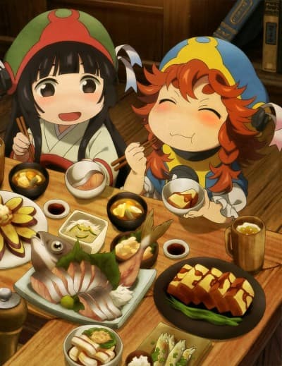 Pôster oficial do anime Hakumei and Mikochi: A Screw and a Bed / The Fireside and Gambling em português