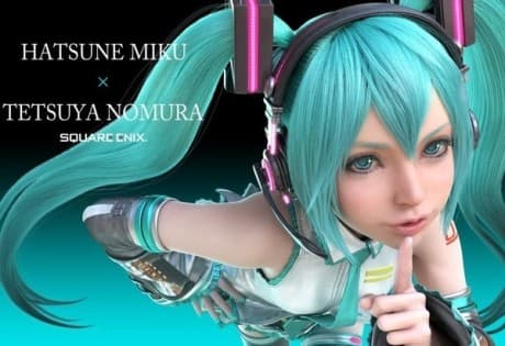Pôster oficial do anime HATSUNE MIKU × TETSUYA NOMURA em português