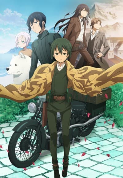 Pôster oficial do anime Kino's Journey -the Beautiful World- the Animated Series em português