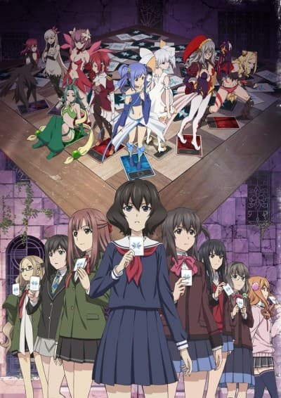 Pôster oficial do anime Lostorage conflated WIXOSS em português