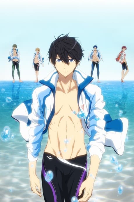 Pôster oficial do anime Free! Movie 1: Timeless Medley - Kizuna em português