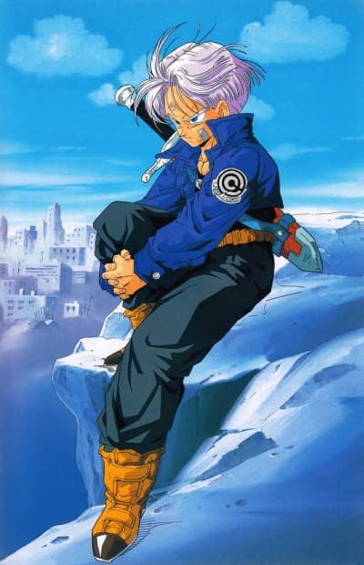 Pôster oficial do anime Dragon Ball Z: The History of Trunks em português