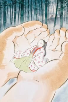 Pôster oficial do anime O Conto da Princesa Kaguya em português