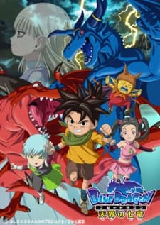 Pôster oficial do anime Blue Dragon: The Seven Dragons of the Heavens em português