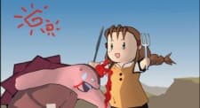 Pôster oficial do anime Gun x Sword-san em português