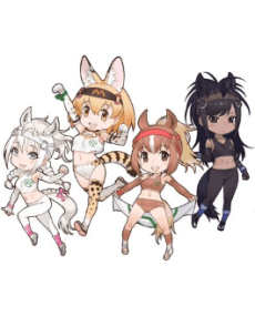 Pôster oficial do anime Horse Friends em português