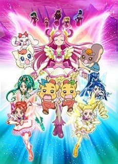 Pôster oficial do anime Yes! Precure 5 Movie: Kagami no Kuni no Miracle Daibouken! em português